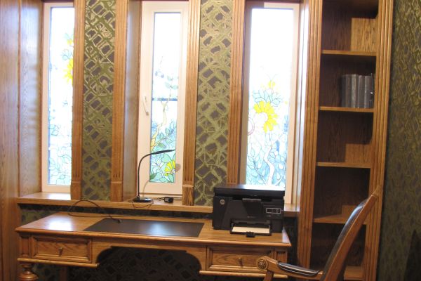 Мебель и отделка кабинета из массива дуба